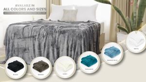 Fleece Blanket Twin Size 60x80 Inches Luxury Bed Blanket Anti-Static Fuzzy Soft Blanket 850gram Selimut Asrama