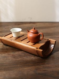 Gengyun Taiwan Original Flavor Bamboo Tea-Tray Tea Tray Tea Table Mini Water Storage Tray Bamboo Joint Cup Saucer Cup Holder