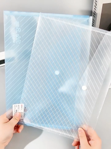 A4 Transparent Document Bag Waterproof Large Capacity File Bag Student Office Supplies