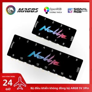 Bộ Điều Khiển Không Đồng Bộ Nollie RGB Bộ Chia Tín Hiệu ARGB Có Thể Định Địa Chỉ 8/16 Chiều Với Phần Mềm Hỗ Trợ Tín hiệu-RGB/OpenRGB Để Làm Mát Các Thành Phần Máy Tính