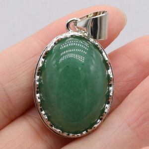 Natural Stone Pendants Egg Shape Amethyst Turquoise Agates Charms for Jewelry Making Diy Women Necklace Earrings Gifts