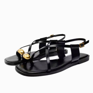 ZAKQ Flat Bottom Sandals Casual Beachwear Open-Toe Soft Sole Thong Slippers Women Outdoor Summer Fashion Holiday Shoes