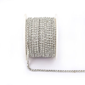 1Yard 10Yards/Roll SS6-SS18 Crystal Rhinestone Chain Sew-On Glue-On Rhinestones Trim Cup Chain for Clothes DIY Chain Accessories