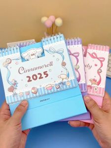 2025 Sanrio Mini Desk Cute Calendar Kuromi Cinnamoroll Melody Desktop Planner Office School 三丽鸥日历桌面记事本月历自律打卡计划本