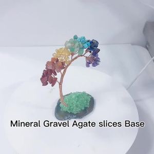 1PC Natural Colour Crystal Tree Specimen Agate Reiki Healing Home Decoration Ornaments Lucky Tree DIY gifts Souvenir Gift
