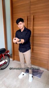 Pants Chino Slimfit GRAFFITY Warna Solid Full Length Bahan Melar