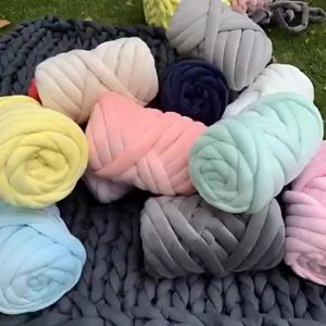 1KG 1000G Super Velvet Chunky Yarn Thick Bulky Giant Thread White Bag for Hand Knitting DIY Arm Soft Big Blanket Carpet 자이언트얀