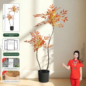 LIANYOU | Bionic High-Grade Artificial Potted Red Nandina