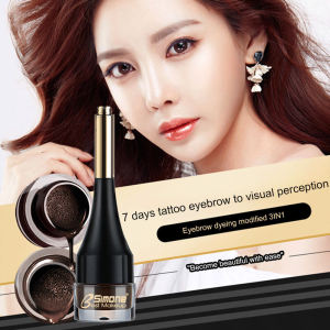 2 In 1 Brown Black Waterproof Eyebrow Gel With Brush Gel Bantalan Udara Alis Krim Tahan Air Tahan Lama-🌹Tamia
