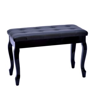 Casio Universal Solid Wood Double Person Bent Leg Piano Bench with Bookcase Ancient Harp Chair Home Use Keyboard Bench