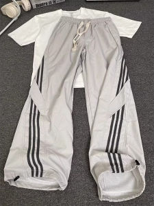 Quần Dài Thể Thao Nam Ice Silk Nhanh Khô Thoáng Khí Mỏng Mùa Hè American Stripes Quần Dài Ống Rộng Thường Ngày