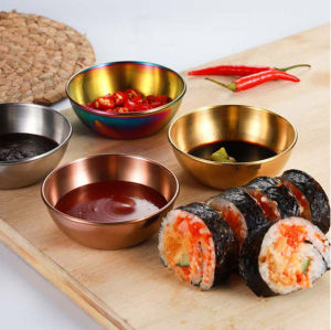 (HÀNG LOẠI 1) SET 2 CHÉN NƯỚC CHẤM INOX 304 KHÔNG GỈ MÀU SẮC ĐỘC LẠ SIÊU SANG CHẢNH - chén chấm chén gia vị chén inox 304 - chen cham