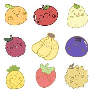 Fruit Series Brooch Cute Japanese Style Badge Bag Decoration Pin Buckle Ins Tide Individual Clothes Collar Pin Creative