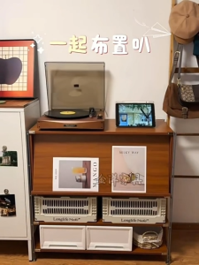 Magazine Display Cabinet 90×60×40cm Sideboard Storage Rack Heavy Duty Carbon Steel Shelf Kabinet Majalah room WCC