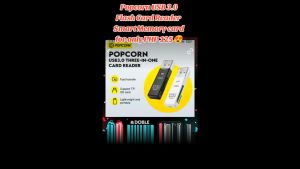 Popcorn SD Card Reader High-Speed USB 3.0 Dual Slots Memory Card Reader for SD/Micro SD/SDHC/SDXC/MMC