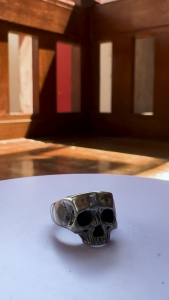 Pewterland Ringskull Petong Cincin Tengkorak Bahan Logam Timah Pria dan Wanita