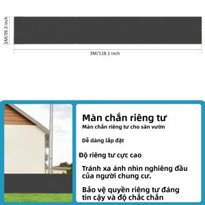 Màn Che Nắng Ban Công Thoáng Khí Lưới Che Nắng Sân Vườn Mái Che Ngoài Trời Vải Che Nắng Ban Công Chất Liệu Poly Cotton