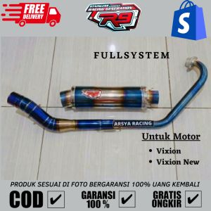 knalpot racing R9 blumon Motor Vixion Old Vixion New Fullset Tinggal Pasang