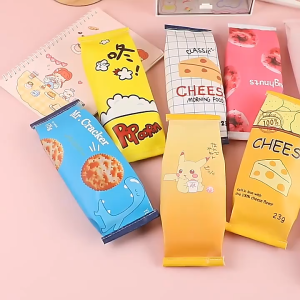 Zipper Leather Cute Pencil Case Creative Make Up Tool Beg PU Pencil Bag Student School Office Stationary Storage