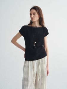 epoque de rueen | 100 Cotton Splice Waist T-Shirt