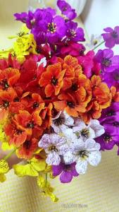 9/10PCS Silk Flowers - Colorful Artificial Flowers UV Resistant Faux Blooms for Wedding Home Farmhouse Garden Hotel Decor