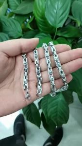 Hot Sale [ China Shipping ]2025 New Titanium Steel Hip-Hop Dominant Trendy Mens Byzantine Bracelet Handmade V Shaped Emperor Chain Stainless Steel King Chain Direct Sale JK