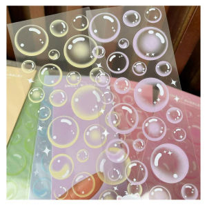 Original High Aesthetic Value Transparent Bubble Guka Stickers DIY Journal Decorative Adhesive Paper Basic Model