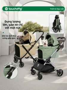 Touchdog | Xe Đẩy Thú Cưng Gập Gọn Dành Cho Chó Nhỏ Đến Vừa