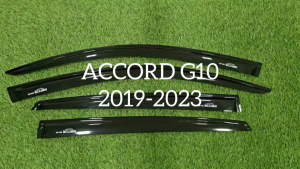 กันสาด คิ้วกันสาดประตู กันสาดประตู คิ้ว ดำทึบ 4ชิ้น ฮอนด้า แอคคอด G10  HONDA ACCORD 2019 2020 2021 2022 2023 ใส่ร่วมกันได้ A