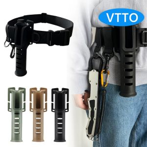VTTO Portable rod holder fishing gear accessory with adjustable waist fishing rod insertion device fishing accessories tool outdoor
