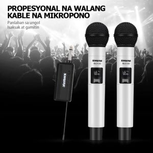 ไมค์ ลอย ไร้ สายไมโครโฟนไร้สายไมค์โครโฟนไมค์ลอยไมค์ลอยไร้สายไมค์ร้องเพลงไมค์คาราโอเกะไมค์ลอยเสียงดีไมค์ลอย shuerแท้ QLX-D2 wireless microphone