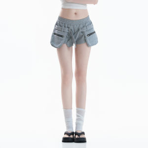 zuocisankon | Low-waist Sports Shorts with 3D Pockets