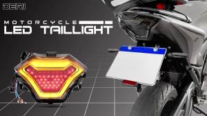 รถจักรยานยนต์ LED ไฟท้ายสำหรับ Yamaha R25 MT07 FZ07 MT03 R3 Sniper150ด้านหลังเลี้ยวไฟแสดงสถานะเบรกหยุดโคมไฟ