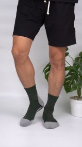Tất cổ cao nam cao cấp Mr.Socks có lớp đệm xù lông êm chân chất liệu coton thoáng khí thấm hút PO-TATXU-3011-1DOI