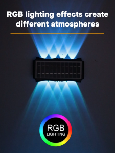 Lamp DindingTenaga Surya LED RGB Ceiling Light Tahan Air Solar Wall Light Outdoor Lampu Anti Air Lampu Taman Garansi