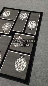 MARYLAND Karpet Lantai 100x150 Black Grey Motif 04