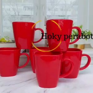 6 GELAS CANGKIR MELAMIN TEBAL TAHAN PANAS FREE BUBBLE WRAP