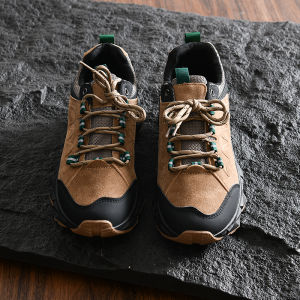 Outdoor Hiking Sports! Suede Suede! Export Tail Goods Mens Autumn Lace-up Non Slip Running Casual Shoes