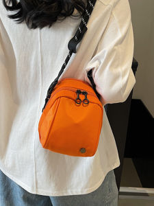 Fashionable Canvas Crossbody Bag for Women Summer 2025 New Style Mobile Phone Bag Single Shoulder Bag Soft Fabric Pure Color