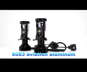 【Clearance Sale】2PCS Y6 H4 LED Projector Headlight Projector Lens with Fan Cooling 90W Automobile Hi Lo Beam Bulb12V