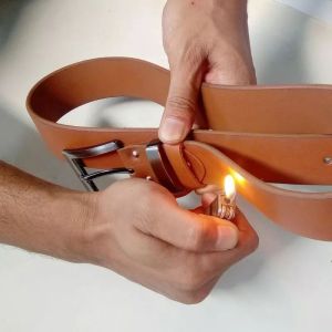 Gesper Kulit Selapis Tapa Campuran  Ikat Pinggang Kulit Selapis Tebal Sabuk Pria Fashion Kulit