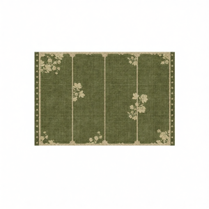 YUNHAOBUYI | Green Antique French Style Washable Carpet