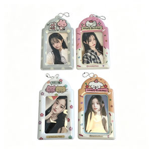 New Korea Cute Photo Card Holder 3 inch Photo Card Case Kpop Idol Photocard Holder Photo Protective Cover Pendant Keychain Gift