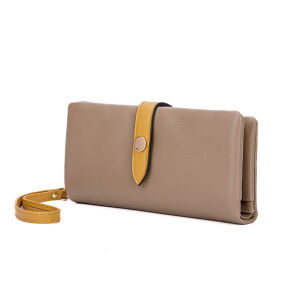New Fashion Women Long Style Wallet High Capacity Purse Card Holder With Wrist Strap
