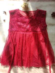 (Luwis Collection) Dress brokat tille anak perempuan umur 2-7 tahun