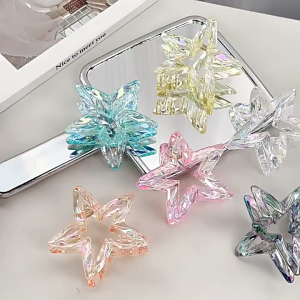 AI-C1402 Jedai Medium Bintang Glossy Crystal Aksesoris / Jepit Rambut Wanita Hair Claw Bintang