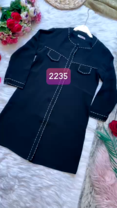 "🎀MYDU SALE | MS 2235 ĐẦM SUÔNG VIỀN CHỈ NỔI – FORM RỘNG THOẢI MÁI TÔN DÁNG NHẸ NHÀNG.