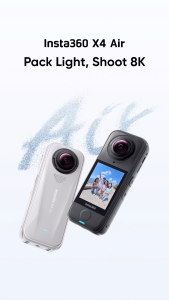 Insta360 X4 Air 360° Action Camera Lightweight 165g 8K 360 Camera | Built-in Wind Guard | AI-Powered App (Insta360 Malaysia Warranty)