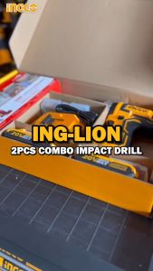 Buildmate x INGCO Lithium-Ion Cordless Impact Hammer Drill 20V 13mm CIDLI20031 | 2PCS Combo Set POWERSHARE COSLI22112 IPX