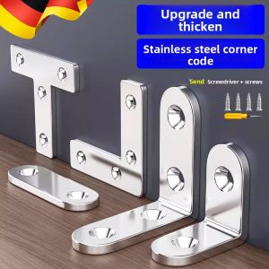MONLEYTA | Stainless Steel Right Angle 90 Degree Fixer Triangle Corner Table Chair Strengthening Accessory Iron Sheet L-Shaped Support